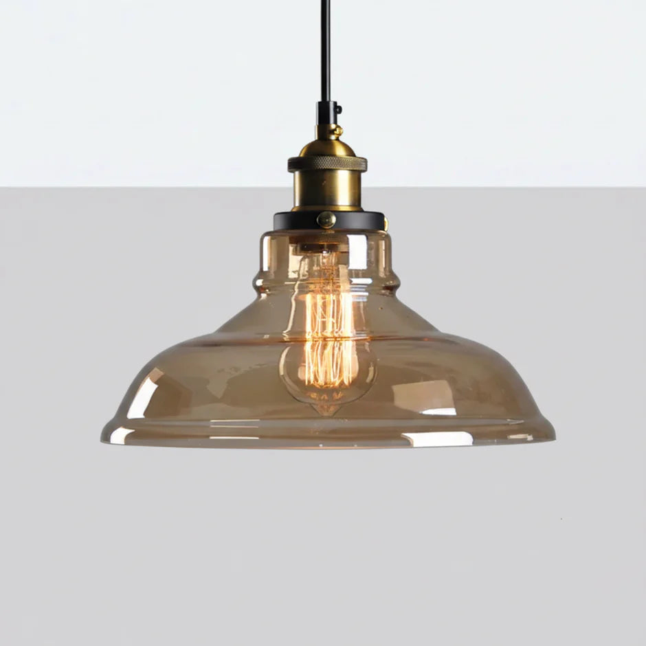 Industrial Glass Pendant Light | 3 Colors | Qonforta