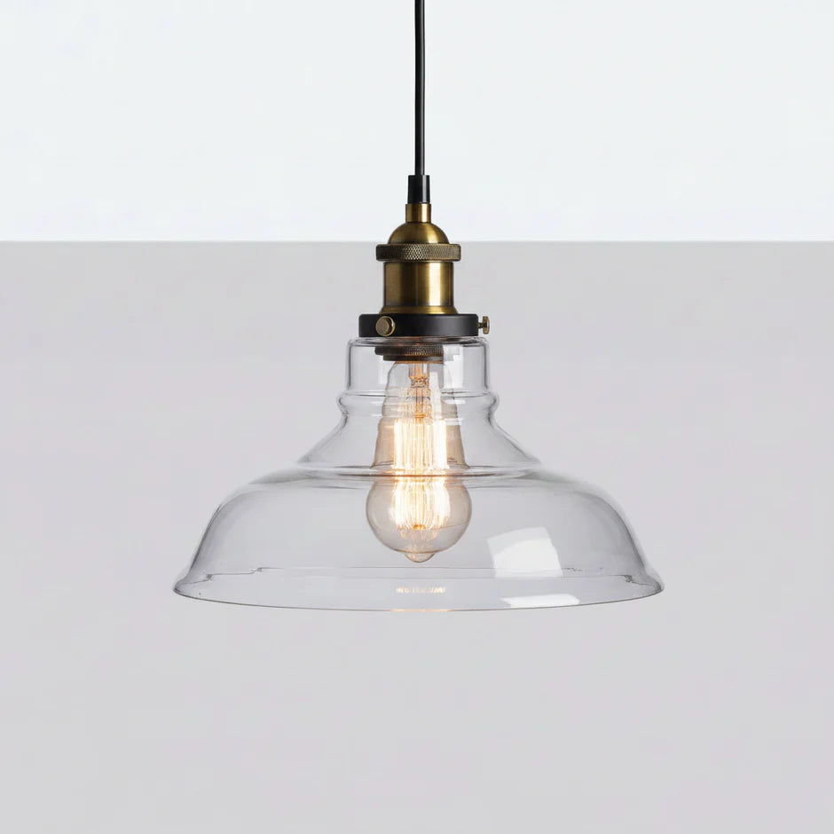 Industrial Glass Pendant Light | 3 Colors | Qonforta