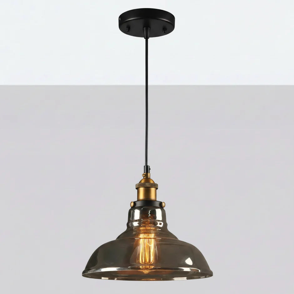 Industrial Glass Pendant Light | 3 Colors | Qonforta