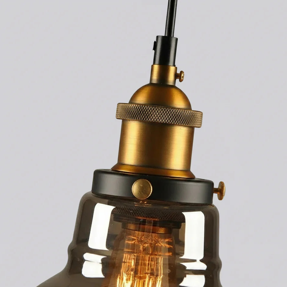 Industrial Glass Pendant Light | 3 Colors | Qonforta