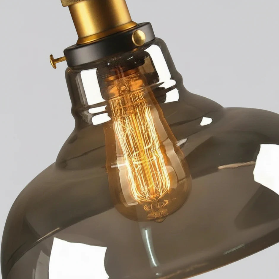 Industrial Glass Pendant Light | 3 Colors | Qonforta