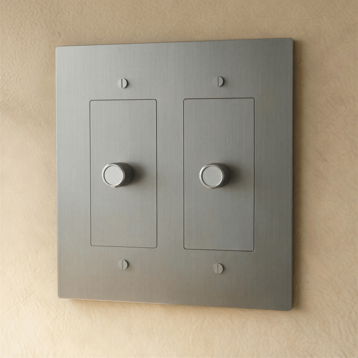 Solid Brass Dimmer Switch Knurled Grip – 7 Finishes | Qonforta