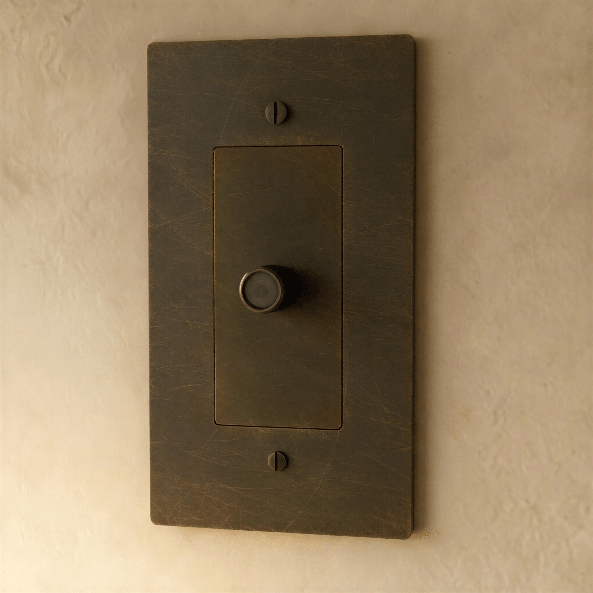 Solid Brass Dimmer Switch Knurled Grip – 7 Finishes | Qonforta