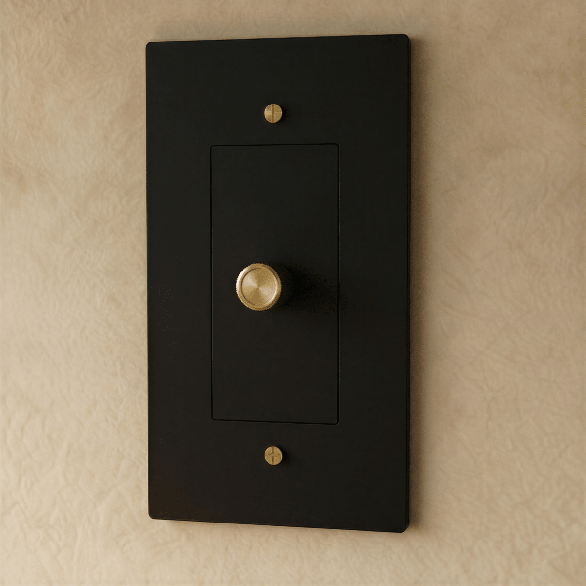 Solid Brass Dimmer Switch Knurled Grip – 7 Finishes | Qonforta
