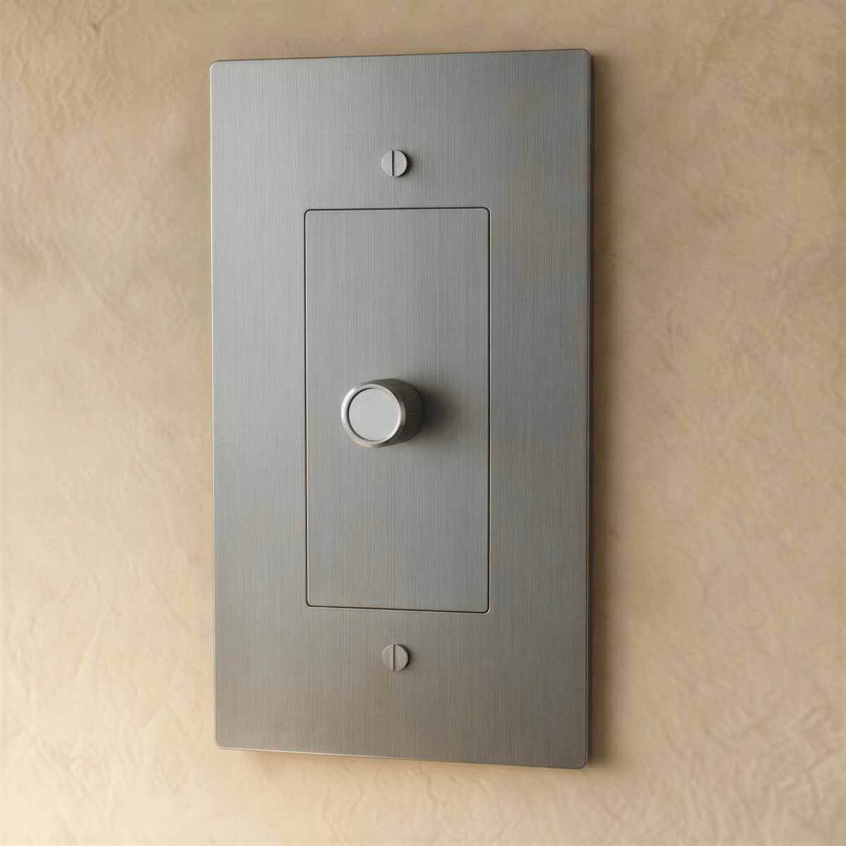 Solid Brass Dimmer Switch Knurled Grip – 7 Finishes | Qonforta