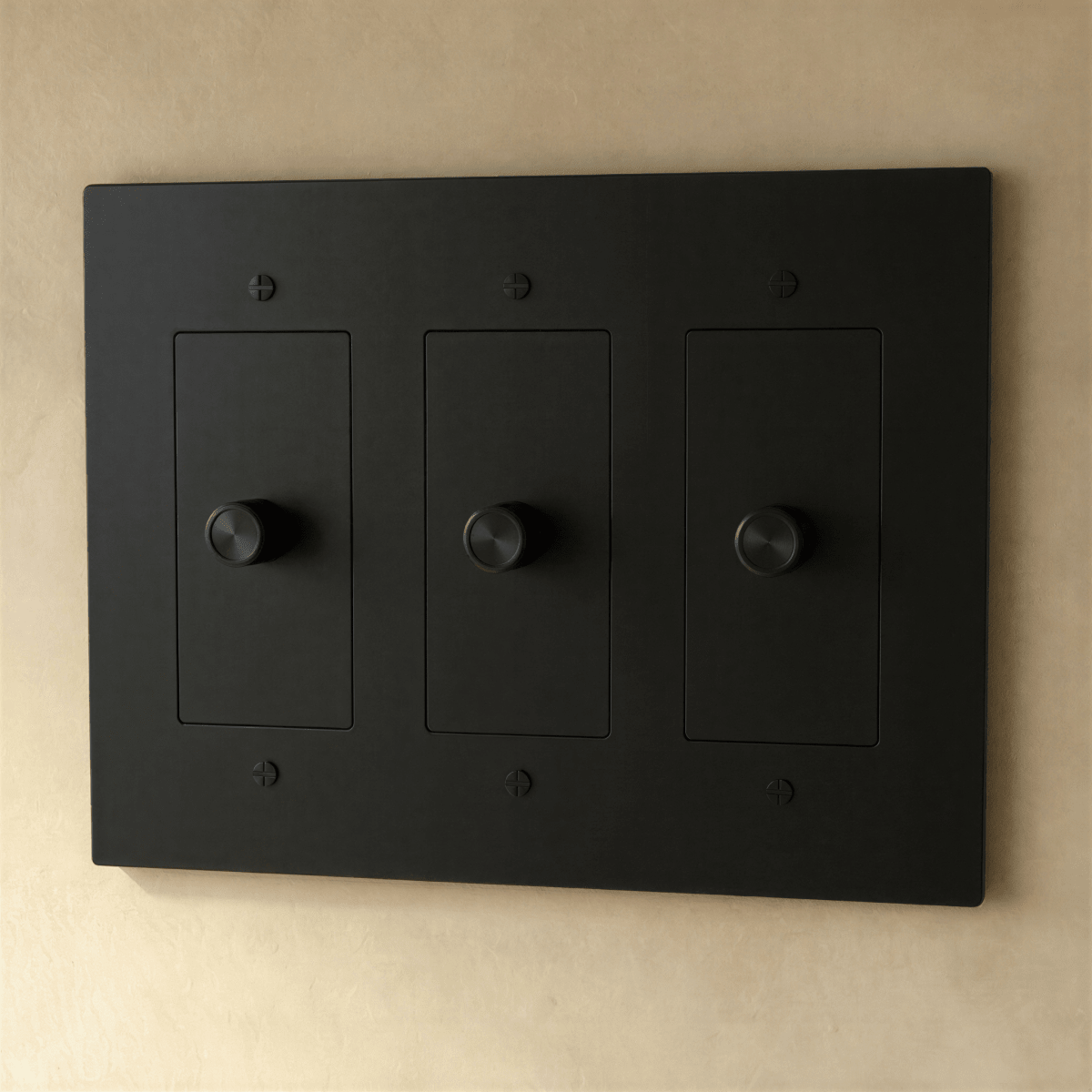 Solid Brass Dimmer Switch Knurled Grip – 7 Finishes | Qonforta