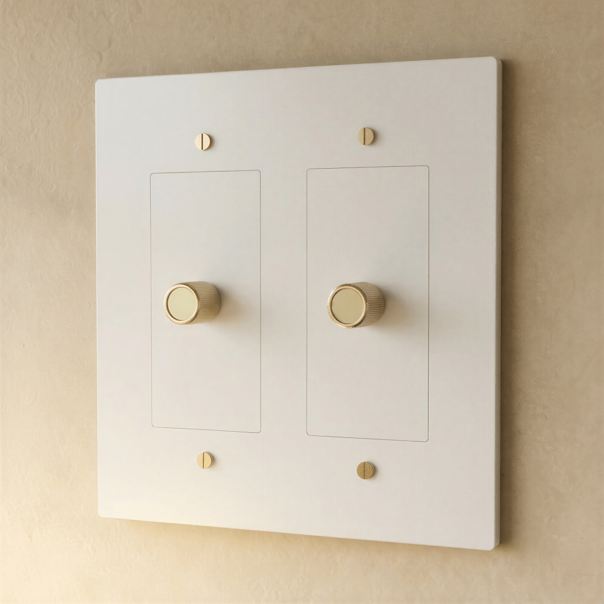 Solid Brass Dimmer Switch Knurled Grip – 7 Finishes | Qonforta