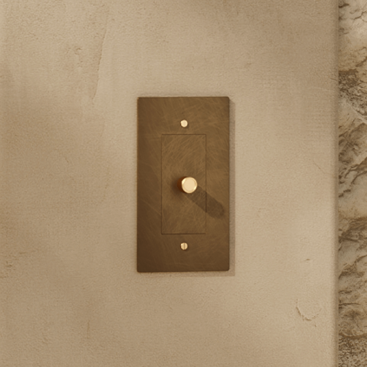 Solid Brass Dimmer Switch Knurled Grip – 7 Finishes | Qonforta