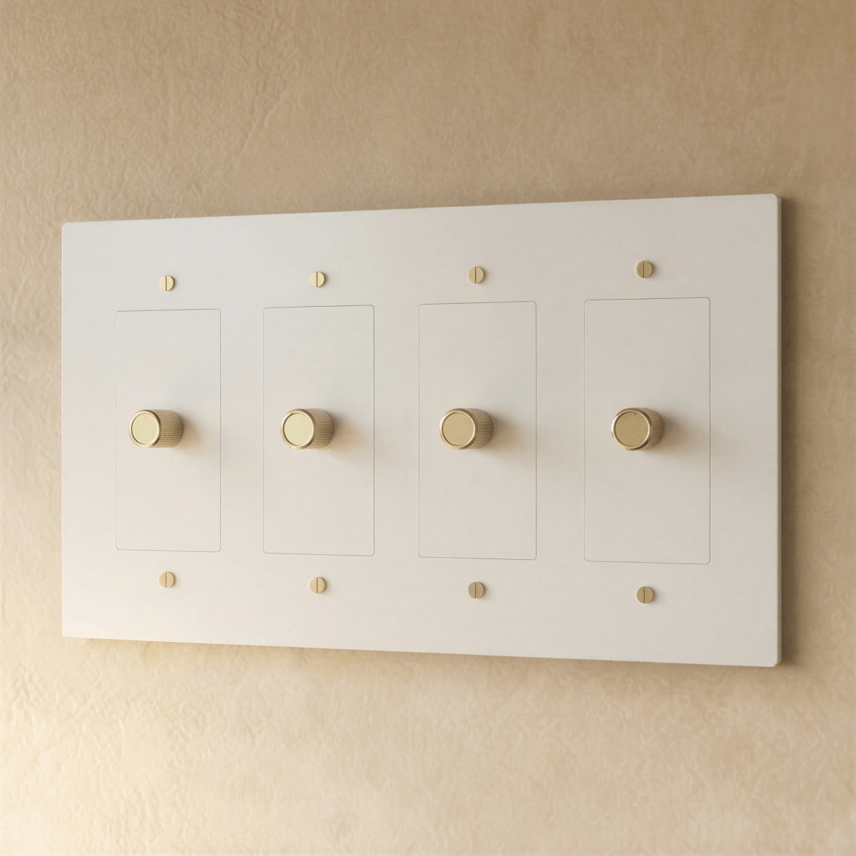 Solid Brass Dimmer Switch Knurled Grip – 7 Finishes | Qonforta