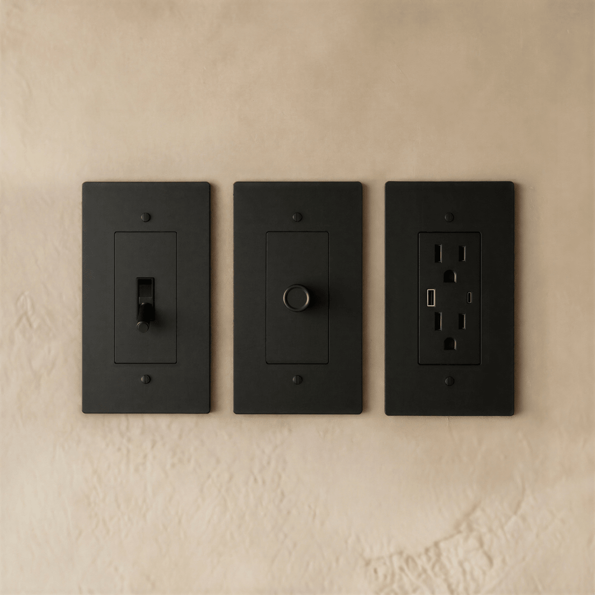 Brass Switch & Outlet Sample Kit Dimmable – 7 Finishes | Qonforta