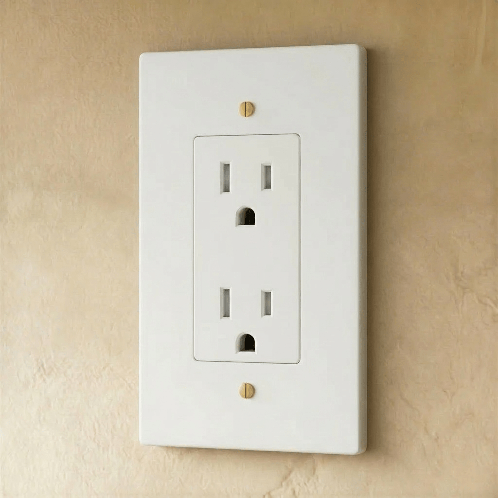 Solid Brass Wall Outlet USB-C GFCI – 7 Finishes | Qonforta