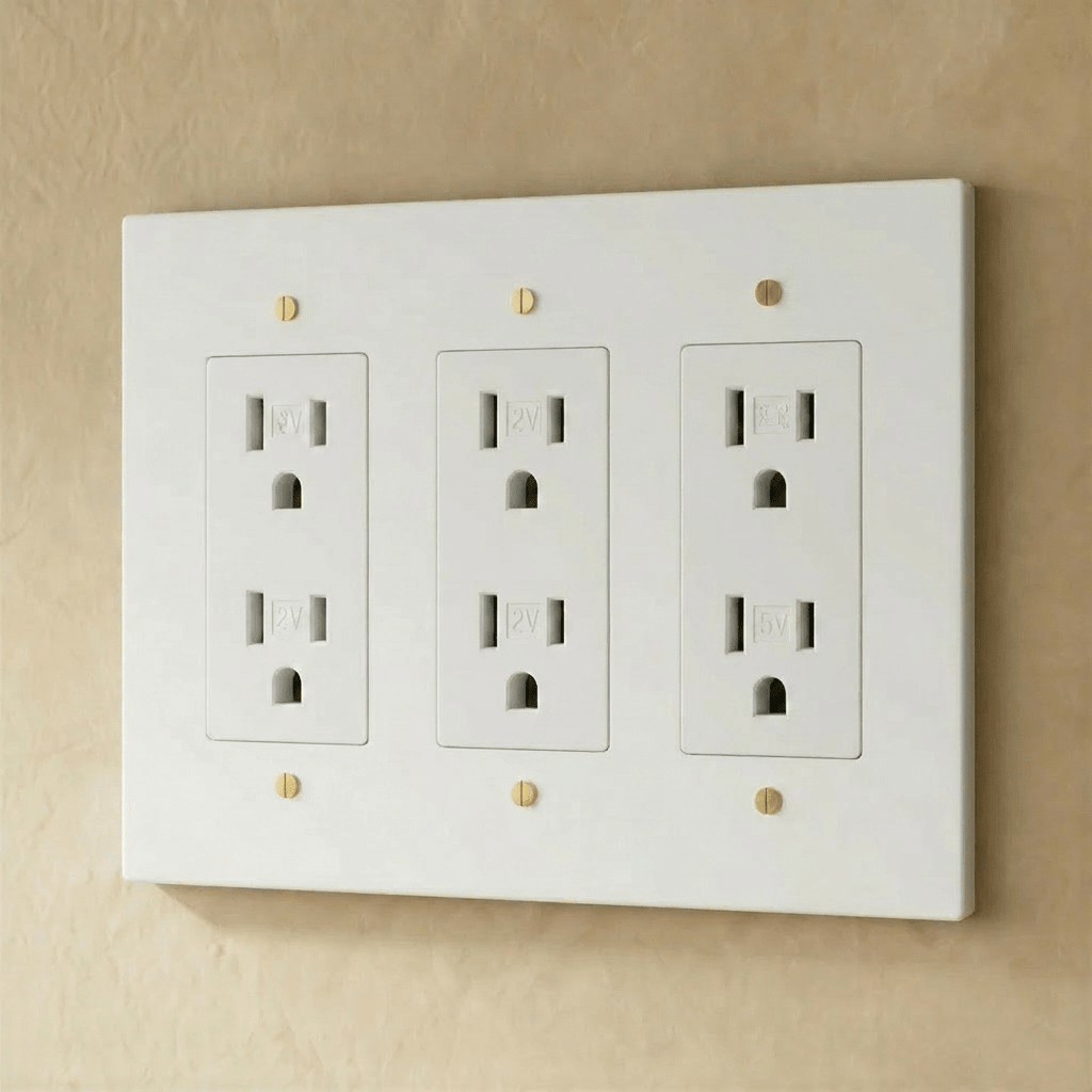 Solid Brass Wall Outlet USB-C GFCI – 7 Finishes | Qonforta
