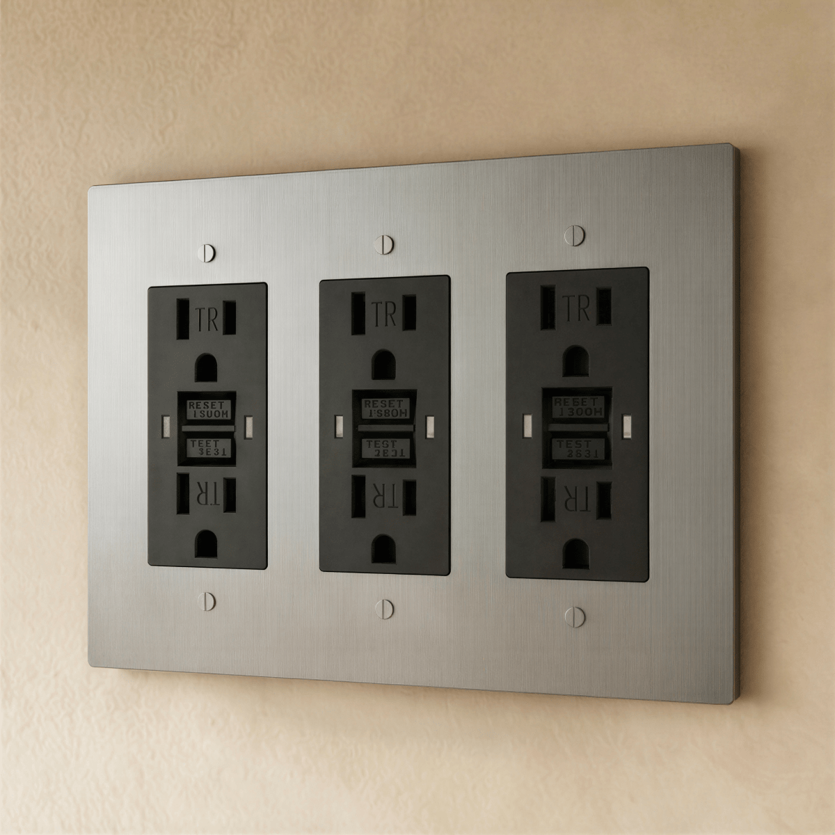 Solid Brass Wall Outlet USB-C GFCI – 7 Finishes | Qonforta