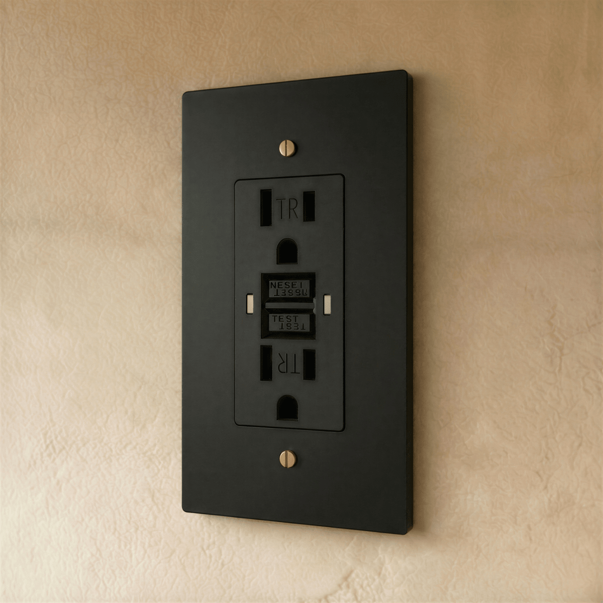 Solid Brass Wall Outlet USB-C GFCI – 7 Finishes | Qonforta