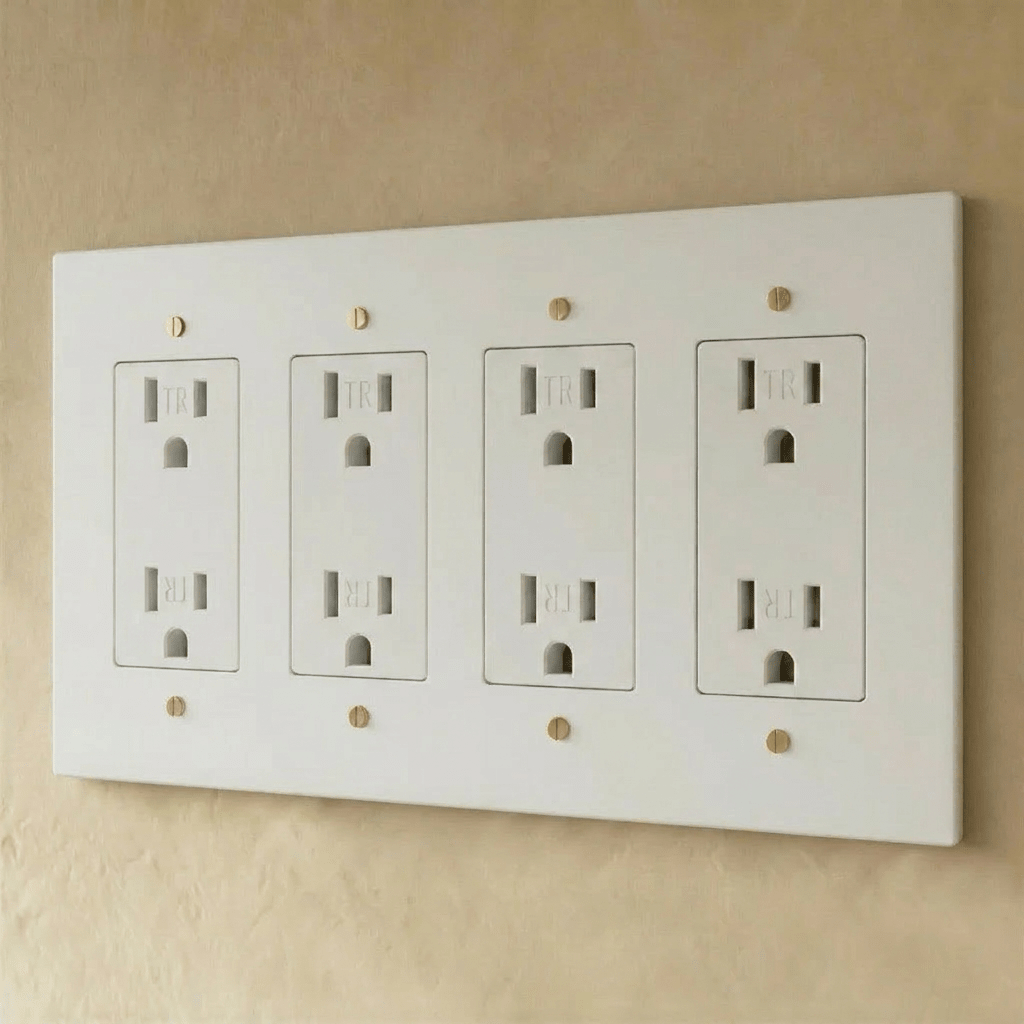 Solid Brass Wall Outlet USB-C GFCI – 7 Finishes | Qonforta