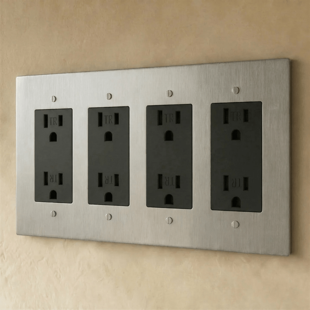 Solid Brass Wall Outlet USB-C GFCI – 7 Finishes | Qonforta
