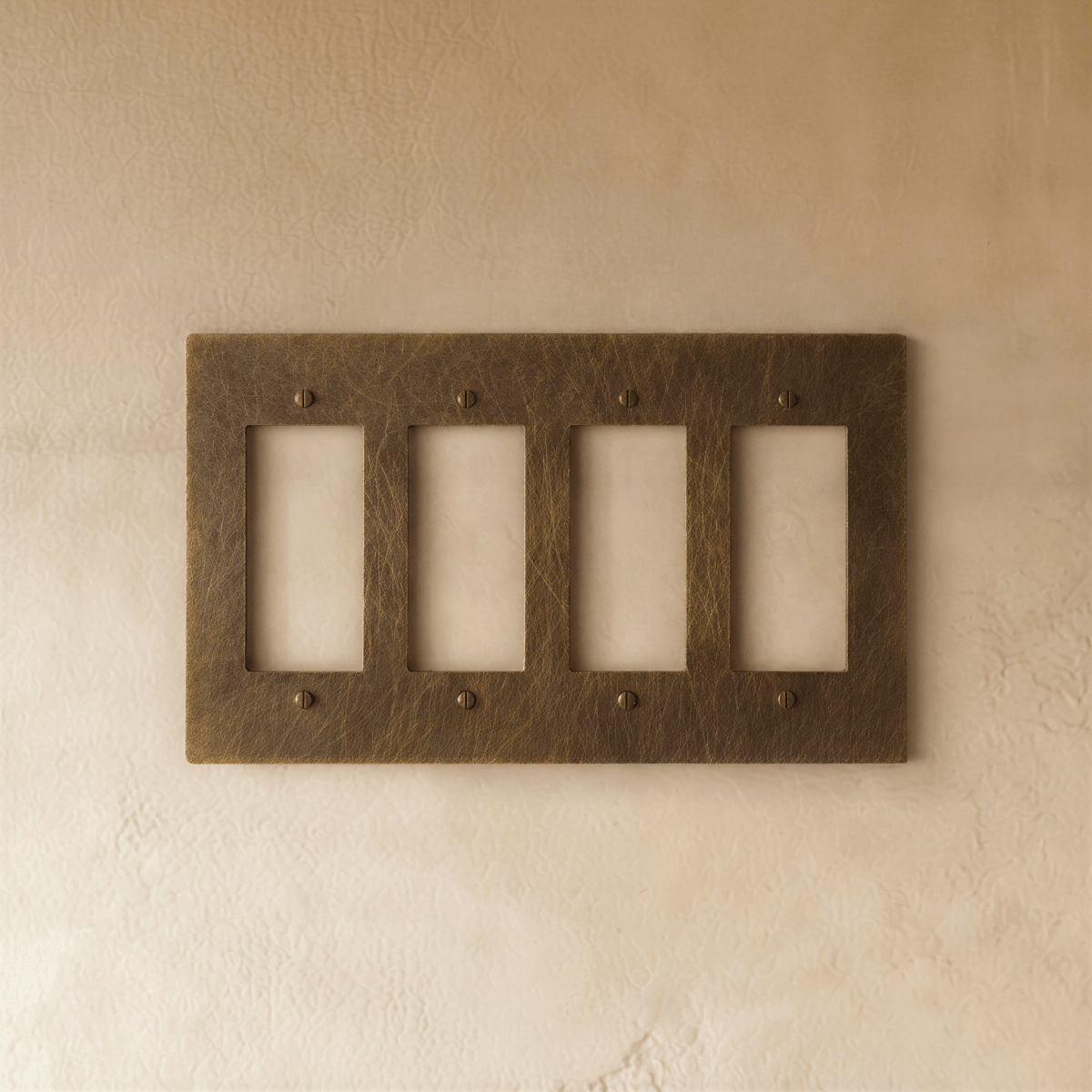 Vintage Brass Wall Plate Patina Finish – 1 to 5 Gang | Qonforta
