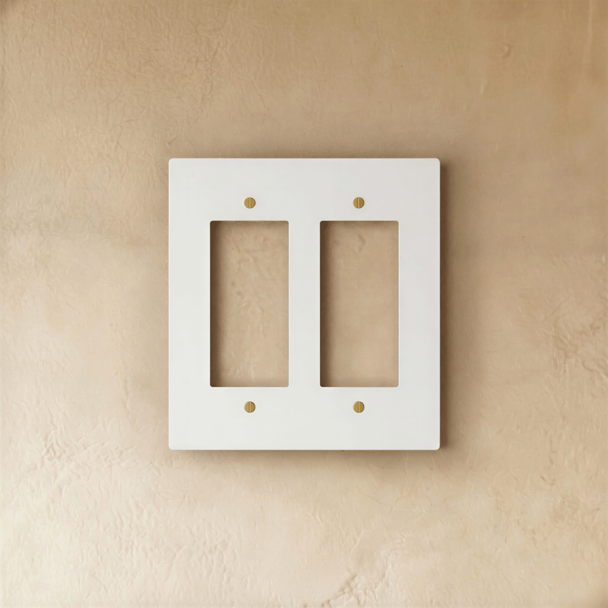 White Brass Wall Plate Universal Fit – 1 to 5 Gang | Qonforta