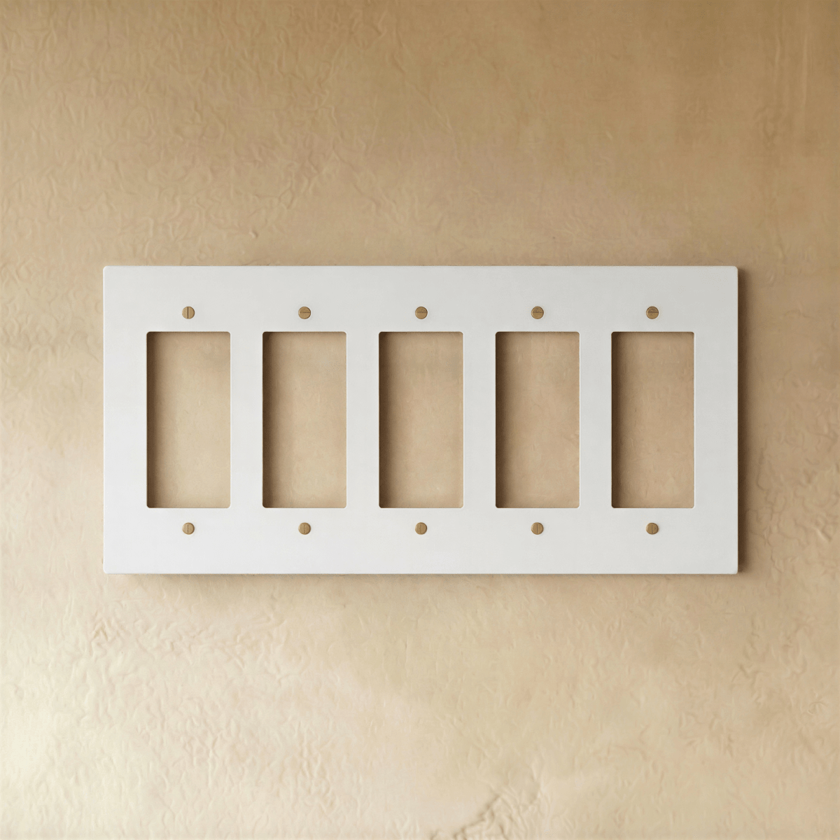 White Brass Wall Plate Universal Fit – 1 to 5 Gang | Qonforta