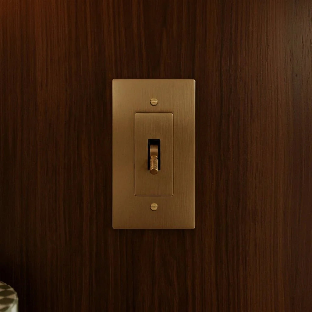 Solid Brass Toggle Light Switch – 7 Finishes | Qonforta