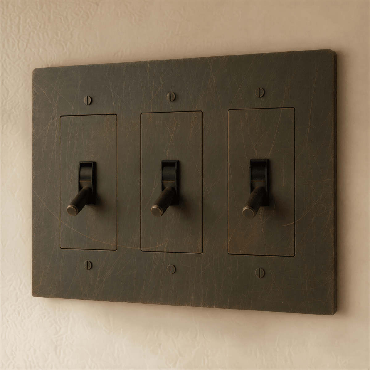Solid Brass Toggle Light Switch – 7 Finishes | Qonforta