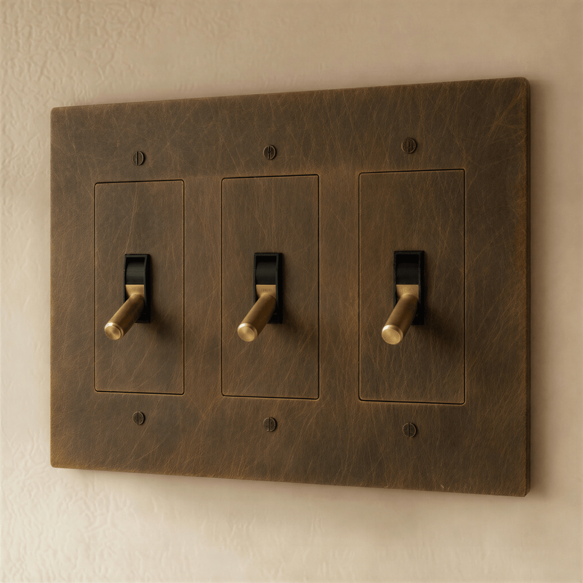 Solid Brass Toggle Light Switch – 7 Finishes | Qonforta