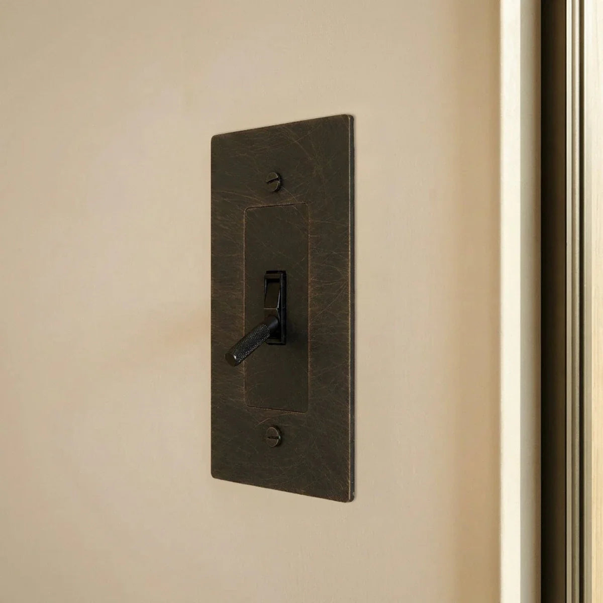 Solid Brass Toggle Light Switch – 7 Finishes | Qonforta