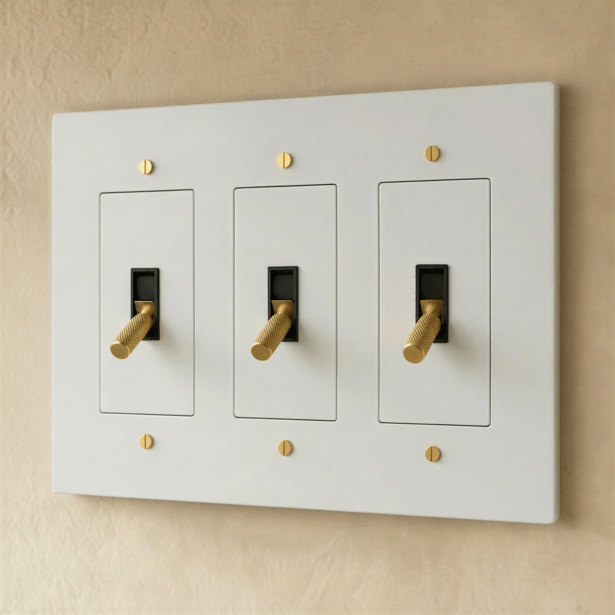 Solid Brass Toggle Light Switch – 7 Finishes | Qonforta