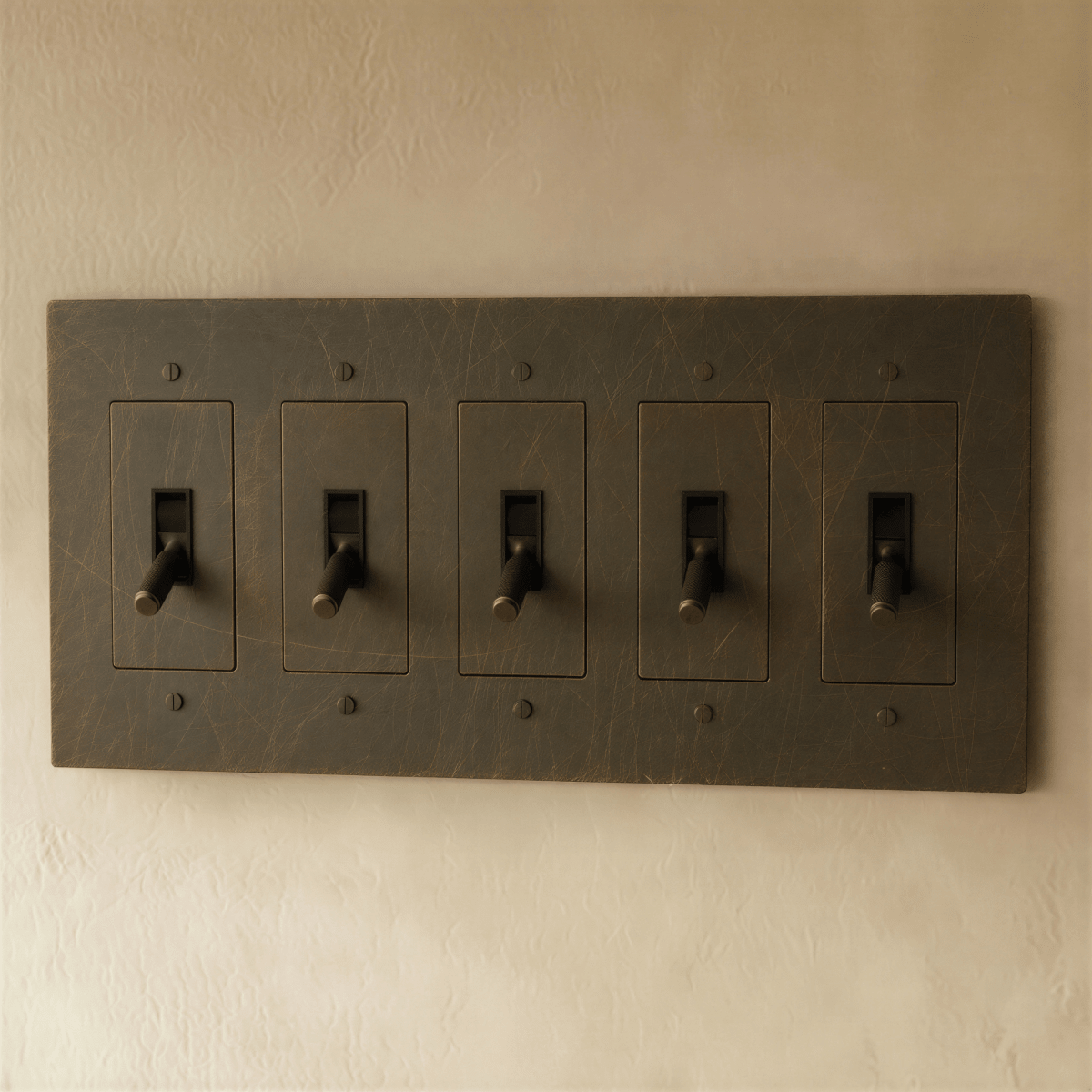 Solid Brass Toggle Light Switch – 7 Finishes | Qonforta