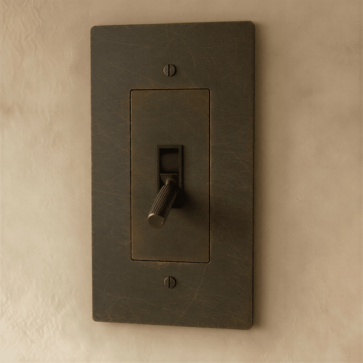 Solid Brass Toggle Light Switch – 7 Finishes | Qonforta