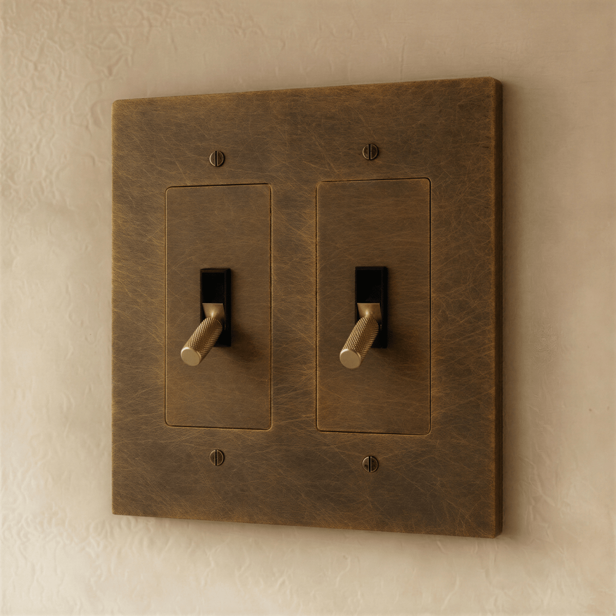 Solid Brass Toggle Light Switch – 7 Finishes | Qonforta