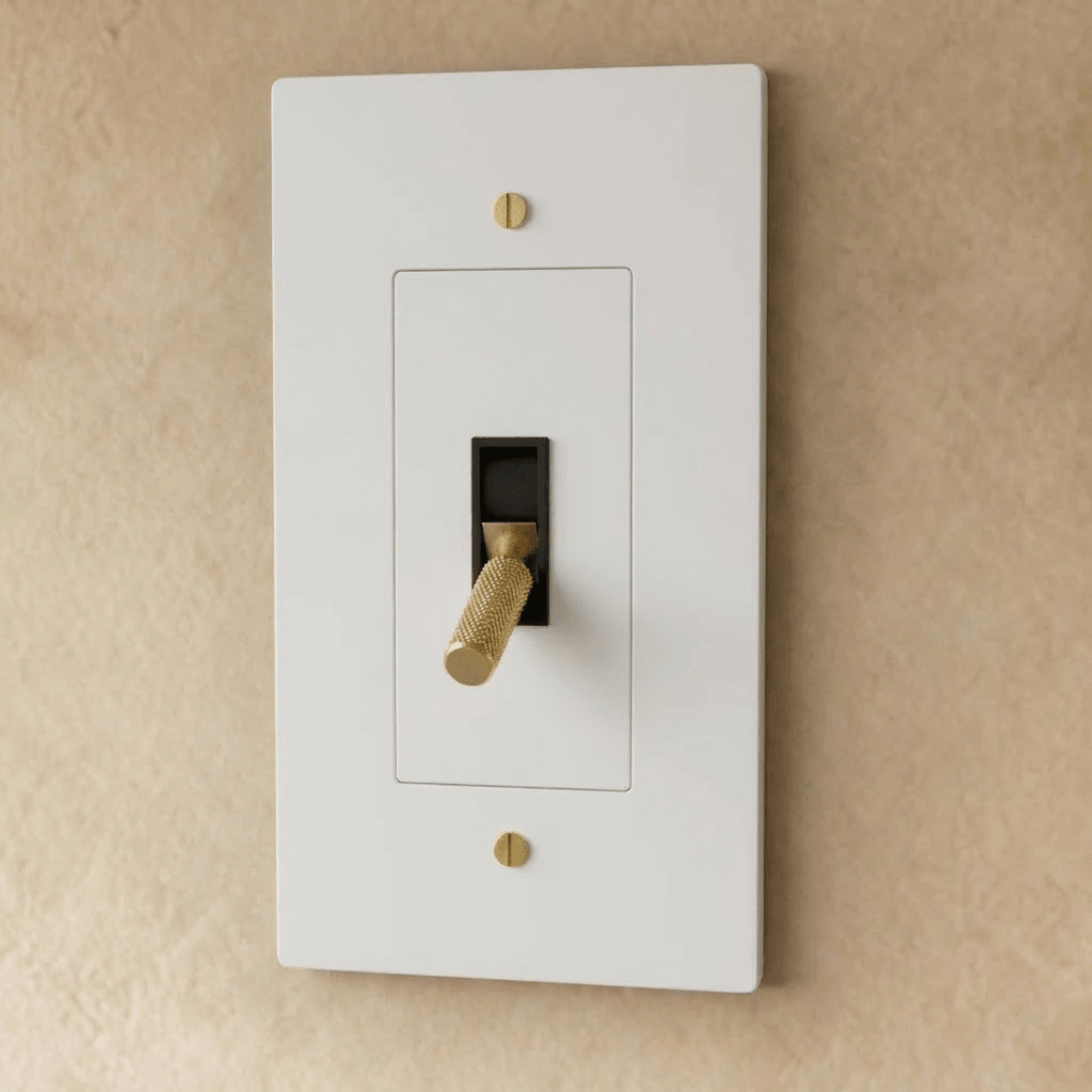 Solid Brass Toggle Light Switch – 7 Finishes | Qonforta