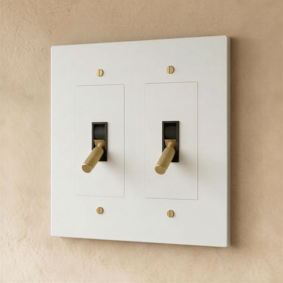 Solid Brass Toggle Light Switch – 7 Finishes | Qonforta