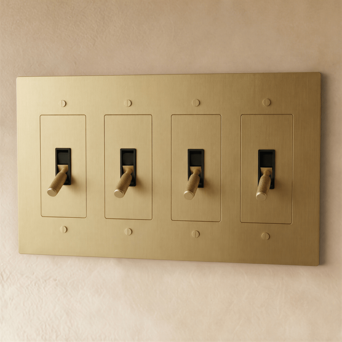 Solid Brass Toggle Light Switch – 7 Finishes | Qonforta