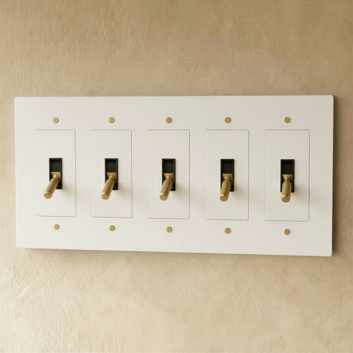 Solid Brass Toggle Light Switch – 7 Finishes | Qonforta