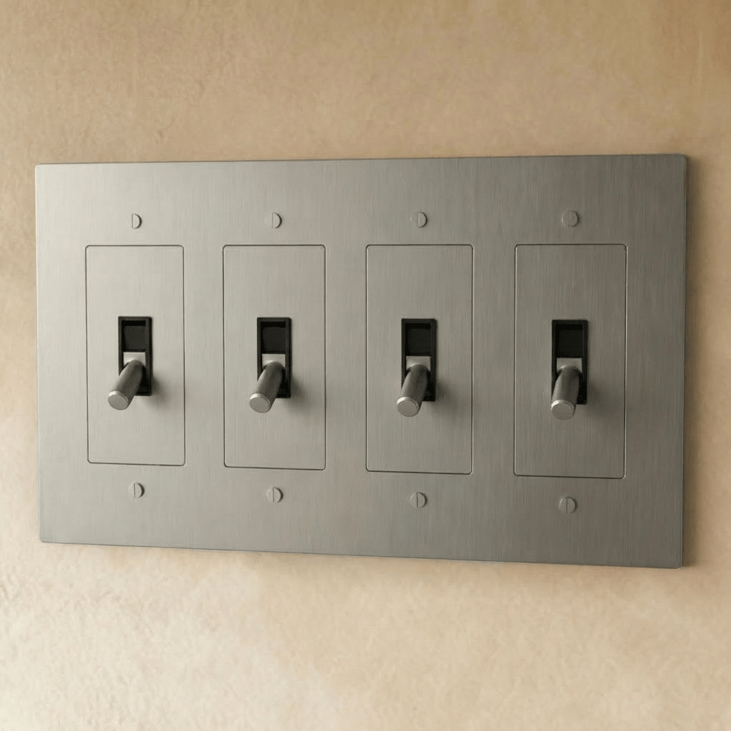 Solid Brass Toggle Light Switch – 7 Finishes | Qonforta