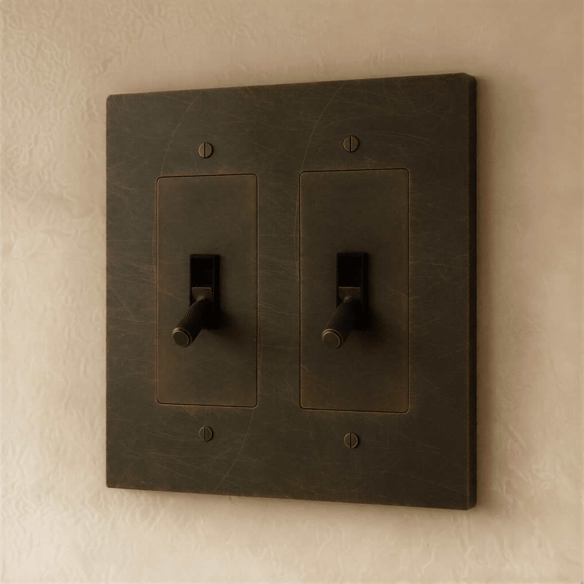 Solid Brass Toggle Light Switch – 7 Finishes | Qonforta