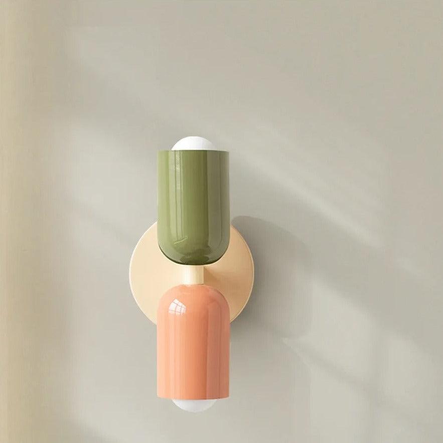 Pastel up down wall light angled three-quarter product view