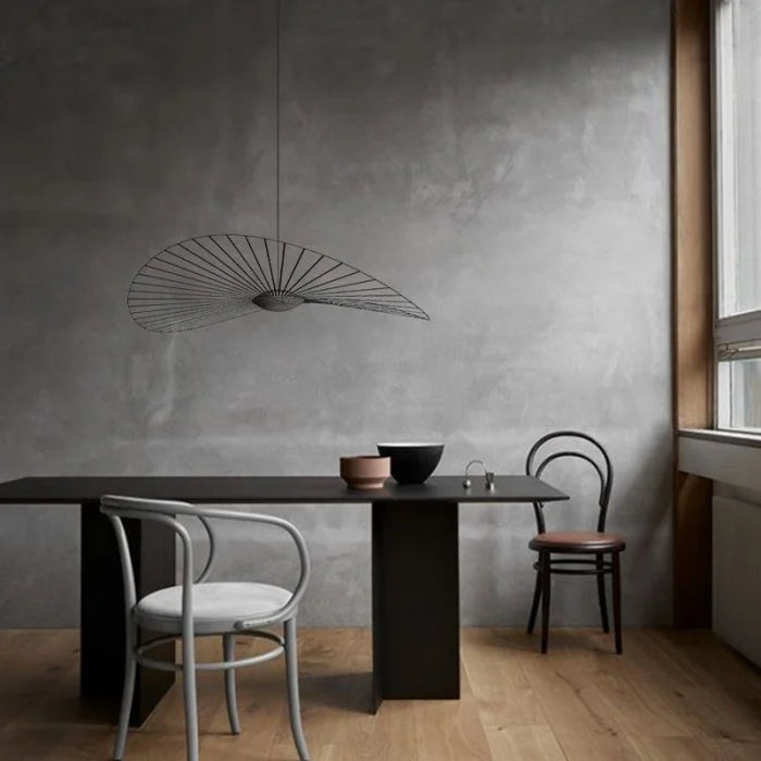 Wire Hat Pendant Light | 6 Sizes, Black & White | Qonforta