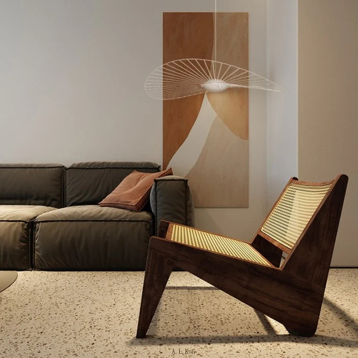 Wire Hat Pendant Light | 6 Sizes, Black & White | Qonforta