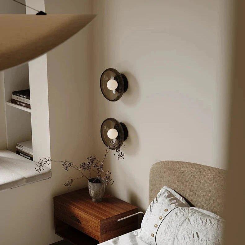 Glass Wall Sconce Up Down Light – Green & White | Qonforta