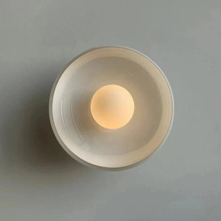 Glass Wall Sconce Up Down Light – Green & White | Qonforta